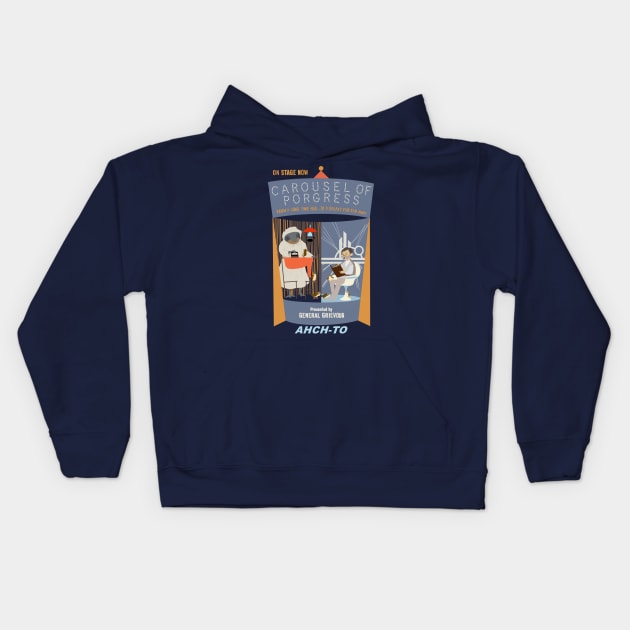 Carousel of Porgress Kids Hoodie by disneydorky